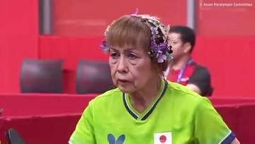 最年長78歳“卓球界のレジェンド”別所キミヱは2連敗　涙で予選終える【アジアパラ】