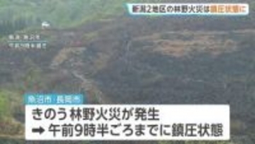 火災相次ぐ　新潟でも…魚沼市・長岡市の林野火災では70代男性1人やけど　いずれもほぼ消し止められる