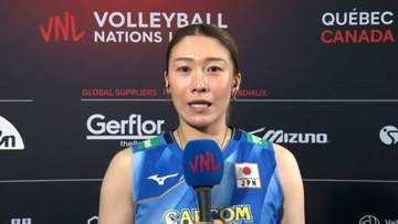 石川真佑キャプテン、次週は「それぞれがいいパフォーマンスを出していけるように」【試合後コメント】