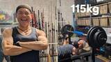 「【 照英 (52) 】ベンチプレス「115kg」に重量更新　「まだまだ、いけるぞ！諦めるな、記録は伸びている！」　22歳当時の最大155kgへさらに前進」の画像1
