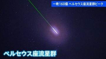 一晩で160個の「流れ星」 三大流星群の1つ「ペルセウス座流星群」ピーク迎える