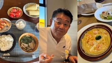 【 花田虎上 】　家族との賑やかな一日を報告　前日鍋の残りを味噌でリメイク　ファミレス夕食＆妻の母から“夏の贈り物”などグルメ満載