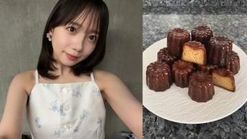 【 齊藤京子 】「カヌレ作ってみました」　手作りカヌレを公開　艶やかな焼き上がりと〝断面ショット〟も　チーズケーキはプロ級の腕前