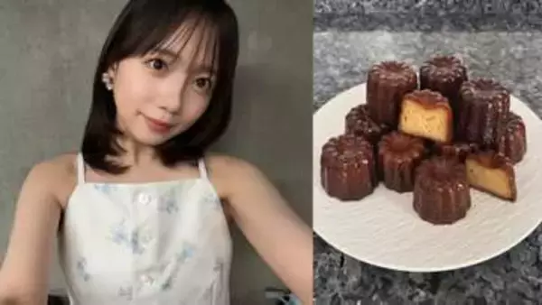 【 齊藤京子 】「カヌレ作ってみました」　手作りカヌレを公開　艶やかな焼き上がりと〝断面ショット〟も　チーズケーキはプロ級の腕前