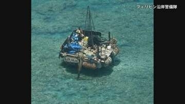フィリピン　南シナ海・スカボロー礁に“浮体構造物” 中国人6人を確認… 中国軍戦闘機が妨害と発表 「国際法に違反」中国側に撤去求め抗議