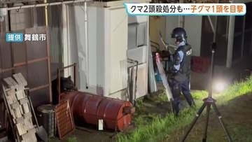 京都府内初の「緊急銃猟」でクマ2頭殺処分も…子グマ1頭の目撃情報 住民に警戒呼びかけ 京都・舞鶴市