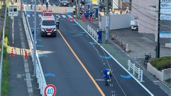 川崎市の市道で自転車に乗った男性が乗用車にひかれ死亡　乗用車は逃走中　警察はひき逃げ事件として捜査