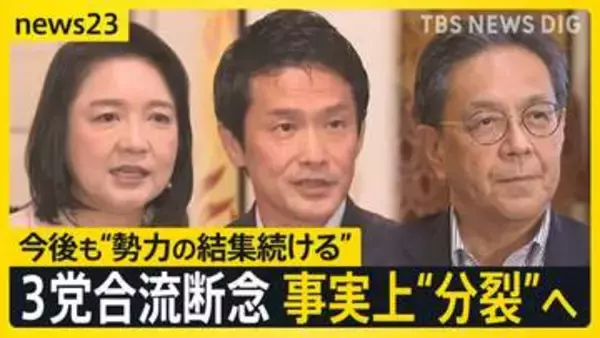 結党わずか7か月で“分裂”へ… 中道・立憲・公明の3党が合流断念　その背景と多弱野党の今後は？【news23】