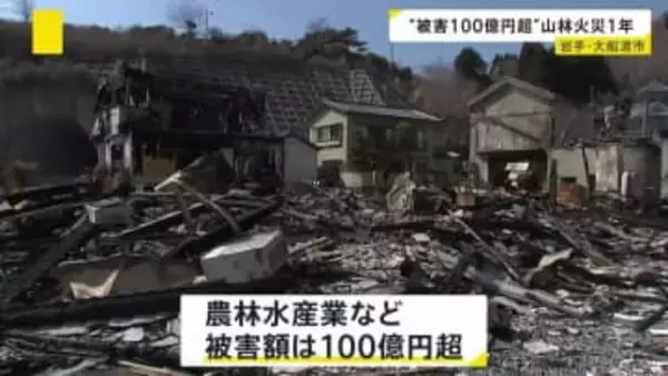 岩手・大船渡の大規模山林火災から1年　被害総額100億円…延焼範囲は平成以降最大に　地元企業は再建に向け動き