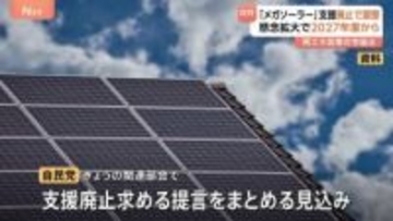 メガソーラー 2027年度以降の新規事業への支援廃止へ　環境破壊や安全性に対する地域の懸念など背景か