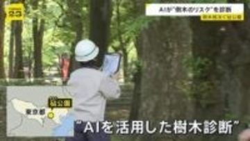 倒木相次ぎけが人も…東京・砧公園で5000本の樹木を緊急点検　試験的にAI活用「作業の効率化やスピードアップに」