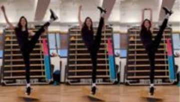 【 松島花 】伸びやか「Y字10秒キープ」驚異のバランスも本人は納得せず？　フォロワー感嘆「しなやかボディーが憧れです」