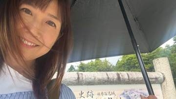 静岡旅【 根本美緒 】山中城跡で〝堀の中を走る〟〝野球少年3人で走ってました〟緑豊かな夏の光景