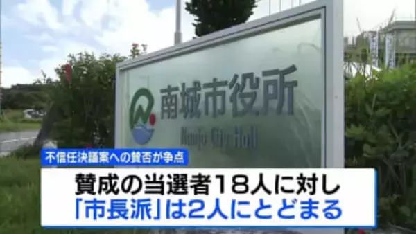 セクハラ不信任決議受け市議選、沖縄・南城市長の失職する公算大