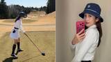 「【 中川安奈 】「えんじょいゴルフ」陽光あふれるゴルフ場で「照れてくねくね」　当たりが良くて〝筋トレ関係あるのかな〟」の画像1