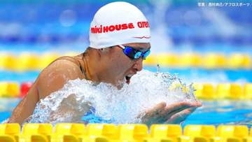 35歳・鈴木聡美、50m平泳ぎ9連覇で大会3冠達成！30秒39で貫禄の泳ぎ披露【競泳 日本選手権】