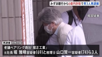 “融資金詐欺事件”みずほ銀行からも6億円詐取か「堀正工業」元社長ら再逮捕　警視庁