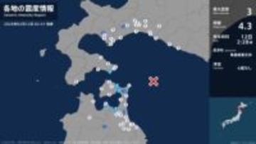 青森県で最大震度3の地震　青森県・東通村