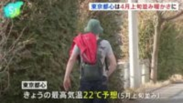 東京都心 きのう最高気温17.6℃観測 4月上旬並み暖かさに　きょうは22℃予想 5月上旬並みの陽気