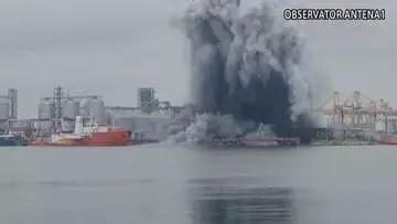 ルーマニアの港で水上ドローンが爆発 ウクライナ側「ロシアの妨害電波でドローンが制御失い自爆」