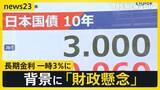 「「アムラー」流行の1996年以来…長期金利が一時3％に 住宅ローンへの影響は？背景にある「財政懸念」【news23】」の画像1