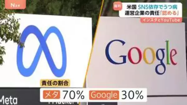 「「極めて重要な意味を持つ評決」SNS依存でうつ病に… メタ、グーグルの責任認める　専門家「今のままでは存続難しくなる可能性」」の画像