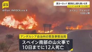 スペインの山火事では12人死亡…西ヨーロッパの6月平均気温は観測史上最高に　熱波の影響が西ヨーロッパ襲う　ドイツでは約5000人死亡