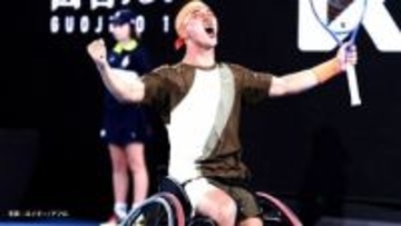 小田凱人、2年ぶり2度目の全豪オープン優勝！雨で中断し試合会場移動する異例の展開を制す【車いすテニス】