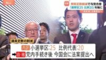 「小選挙区と比例代表あわせて1割」衆院議員定数削減めぐり“1年以内に結論出なければ” 自民・維新が合意