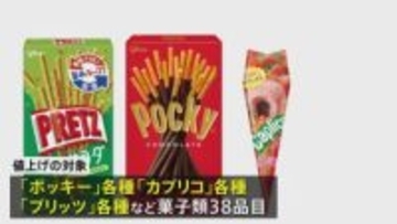 グリコ　ポッキーなど菓子類38品目値上げ 5月1日出荷分から 値上げ幅は3%～12%