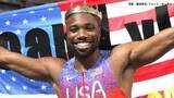 「ノア・ライルズが今季初戦で10秒05、男子100mチャレンジレースにOP参加 “ワンピース”のパフォーマンスを披露」の画像1