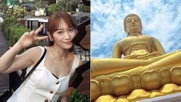 【 川栄李奈 】黄金のブッダに「パワーをもらったよ」　タイ旅行でアジアティーク堪能「ハピローしてきた」