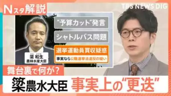 星浩氏「実力は武部氏が上」なぜ初めから選ばず？ 簗大臣の事実上更迭と後任劇の舞台裏【Nスタ解説】