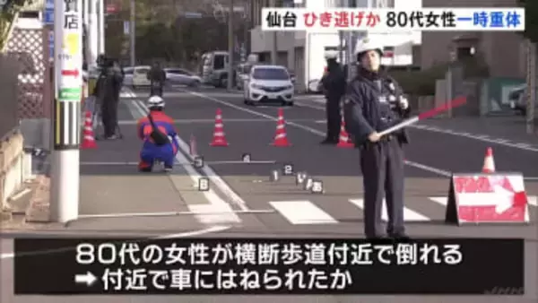 「人が倒れている」ひき逃げか　80代女性意識不明で搬送も意識回復　仙台・若林区