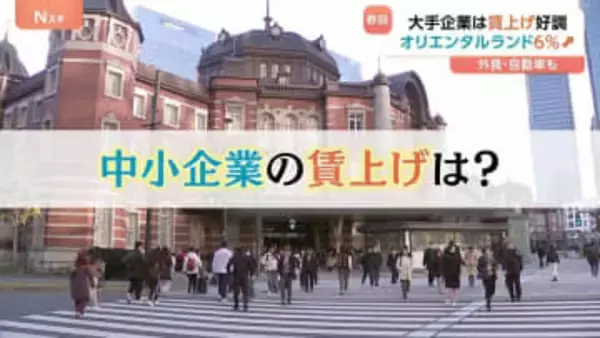 春闘「大手企業」賃上げ好調 オリエンタルランド約6%引き上げ 外食・自動車も…一方「中小企業」賃上げ率平均2.74％ 「大手企業の水準には遠く及ばない」全労連幹部