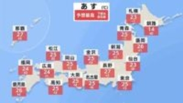 【連休明け７日の天気】広く晴れ夏日…東京・大阪・名古屋などで25℃予想 東北では30℃に迫るところも