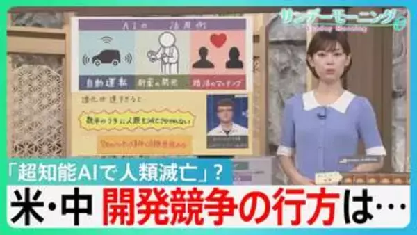 「超知能AIで人類滅亡」悪夢のシナリオ　“人間ではありえない行動を…”　一方トランプ氏「金の卵を産むガチョウを殺すな」米・中開発競争の行方は…【サンデーモーニング】