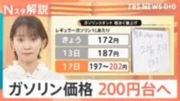 「値上げは終わらない」ガソリン価格近づく200円台　原油高騰で影響拡大も【Nスタ解説】