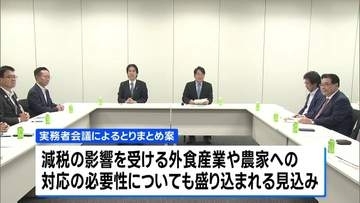 食料品の消費税「来年4月から1%」に引き下げ　国民会議でとりまとめ案提示へ