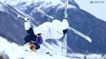 女子モーグル 冨高日向子 75.28の5位、初出場の中尾春香は思い切った演技で74.71の7位 2人が決勝進出、藤木・柳本は2回目へ