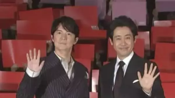 【福山雅治・大泉洋】映画「ラストマン」初日舞台挨拶を2人で堪能　“ガチャガチャしますよ、やっぱ永瀬廉とかがいると…”
