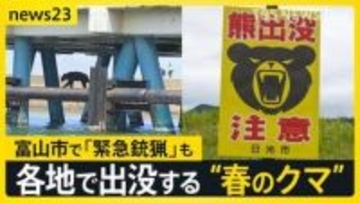 GWも警戒を！各地で出没する“春のクマ” …約1.5m・86kgの個体「緊急銃猟」も　京都や日光などの観光地では「クマ対策」迫られる【news23】