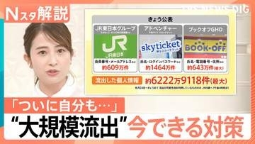 最大6200万件超に　相次ぐ企業からの個人情報流出…連休は要注意！クーポンで登録したアプリも標的に…二次被害防ぐ対策は【Nスタ解説】