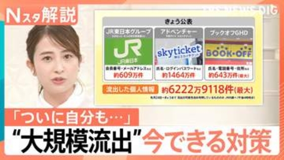 最大6200万件超に　相次ぐ企業からの個人情報流出…連休は要注意！クーポンで登録したアプリも標的に…二次被害防ぐ対策は【Nスタ解説】