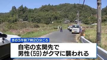 男性（59）がクマに襲われ大けが  愛知・豊田市の住宅