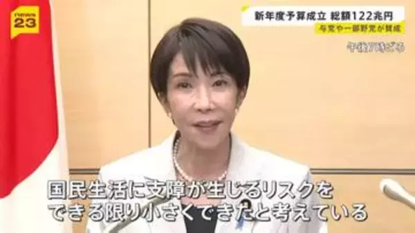 新年度予算が成立 過去最大の122兆3092億円　参院・予算委では賛成反対同数で異例の展開に　高市総理「すべては国民のみなさまの安心と強い経済構築のため」