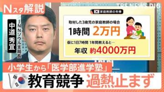 「塾に入るための塾」まで…過熱する韓国の教育競争　名門大でも安心できない「小学生が医学部クラス」を目指す“厳しい就職事情”【Nスタ解説】