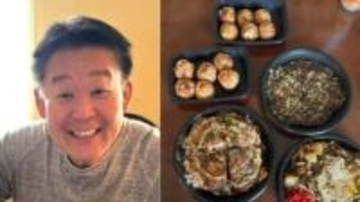 【 花田虎上 】　粉物で朝食を満喫　「たこ焼き、カレー味のインディアン焼きそば、お好み焼き、餃子焼きなどです！」「朝から美味しかった」