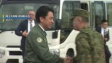 小泉防衛大臣 島嶼防衛を担う陸自・相浦駐屯地を視察　長崎・佐世保市