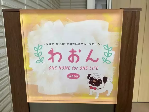 保護犬・猫が一緒に暮らす障害者のグループホーム